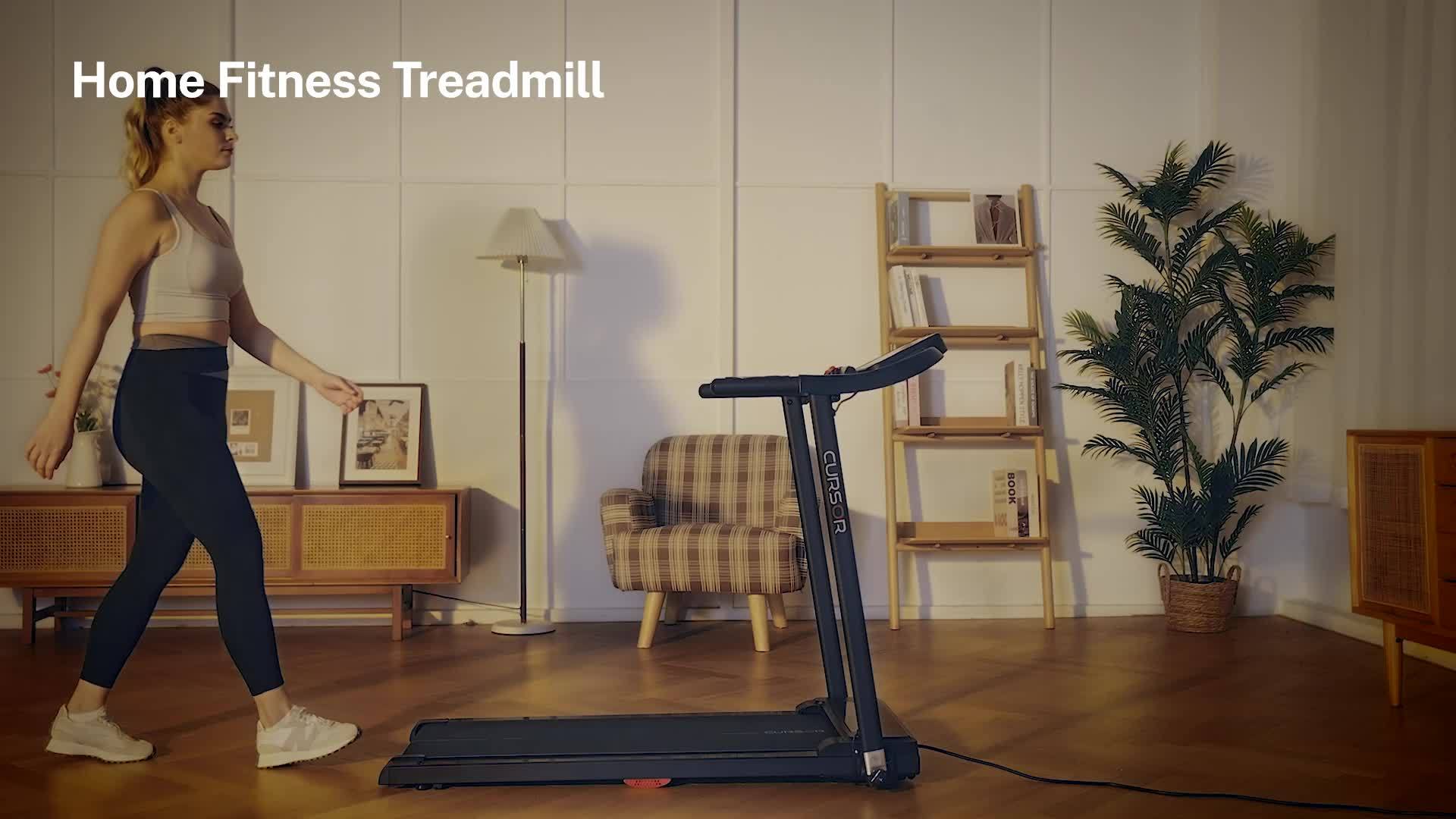 Fitness Stepper Home Folding Treadmill With Pulse Sensor, 2.5HP Foldable Portable Treadmill, 7.5 MPH Electric Motorized Running Machine With Heart Rate Sensor, 265 LBS Capacity For Home Gym