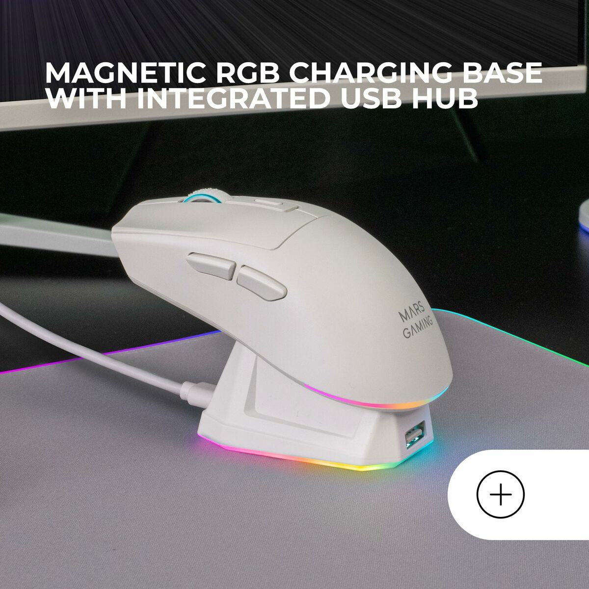 Gaming Mouse Mars Gaming MMT3W White-3