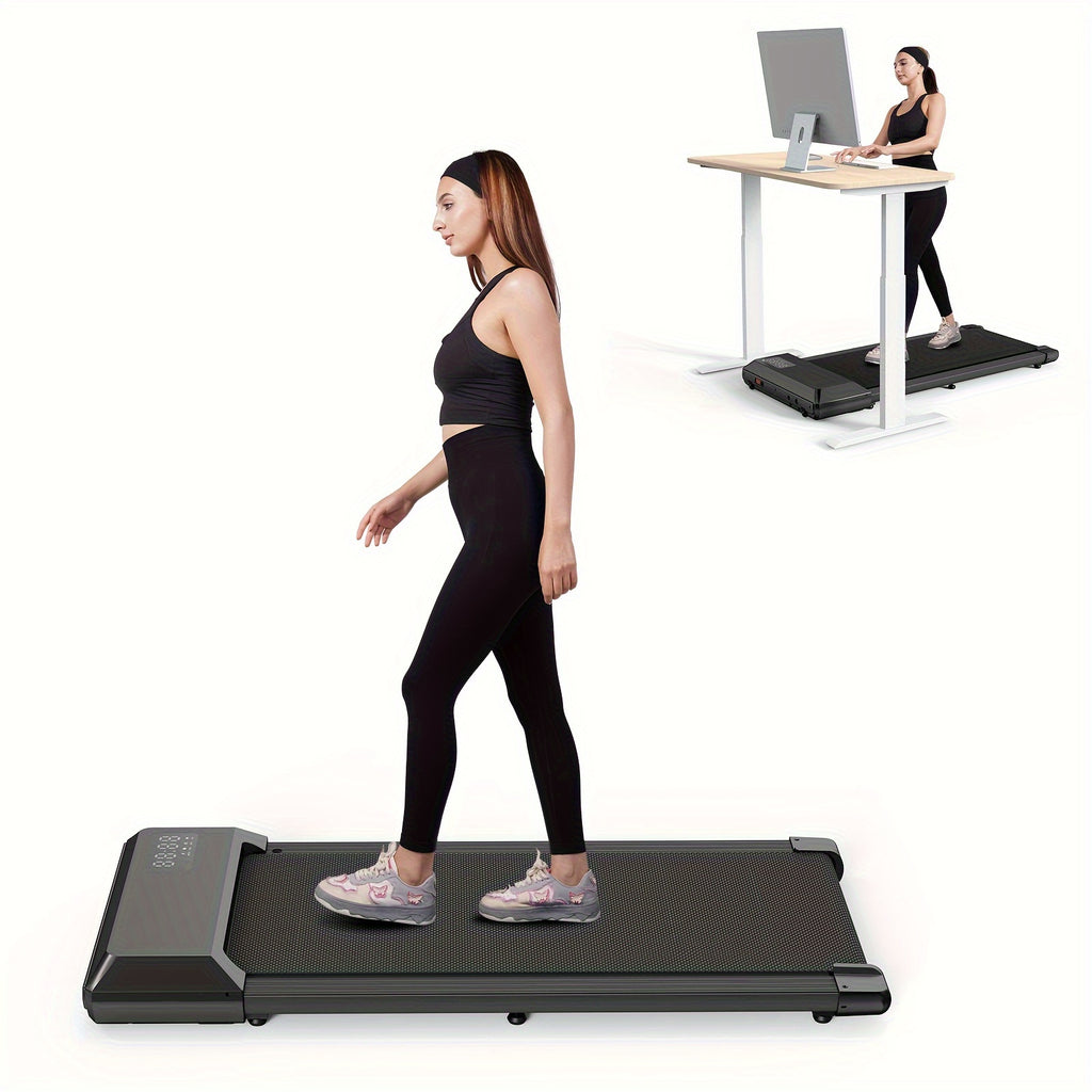 300lbs Capacity Under Desk Treadmill Walking Pad for Home/Office - Portable, Remote Controlled, Space-Saving, Iron Construction - 110V-130V, US Plug, Power Supply Included