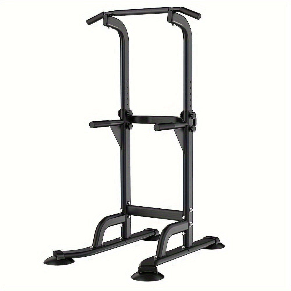 Foldable 10-Level Pull Up Tower – Pull Up Bar & Push Knee Raise Station(Black)-0
