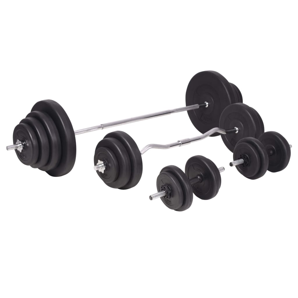 vidaXL Barbell and Dumbbell Set 264.6 lb-0