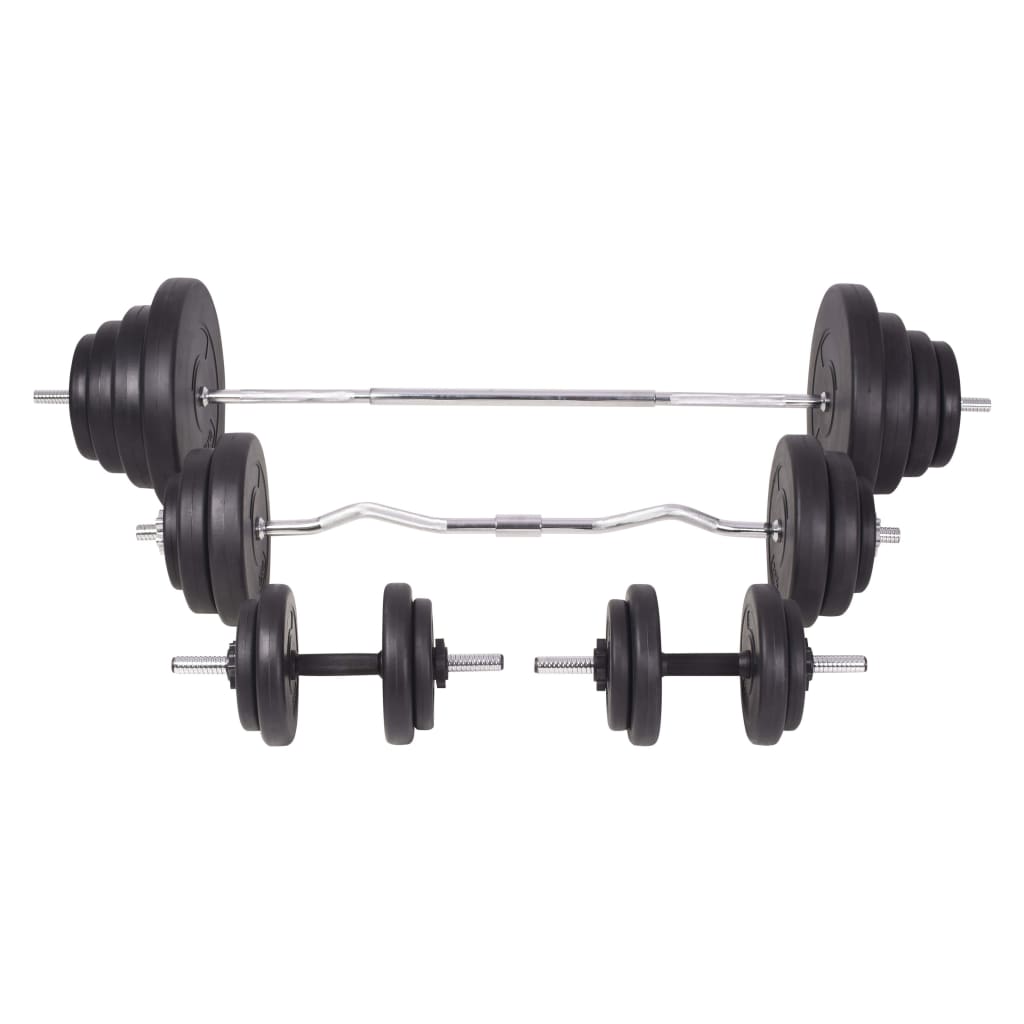 vidaXL Barbell and Dumbbell Set 264.6 lb-1