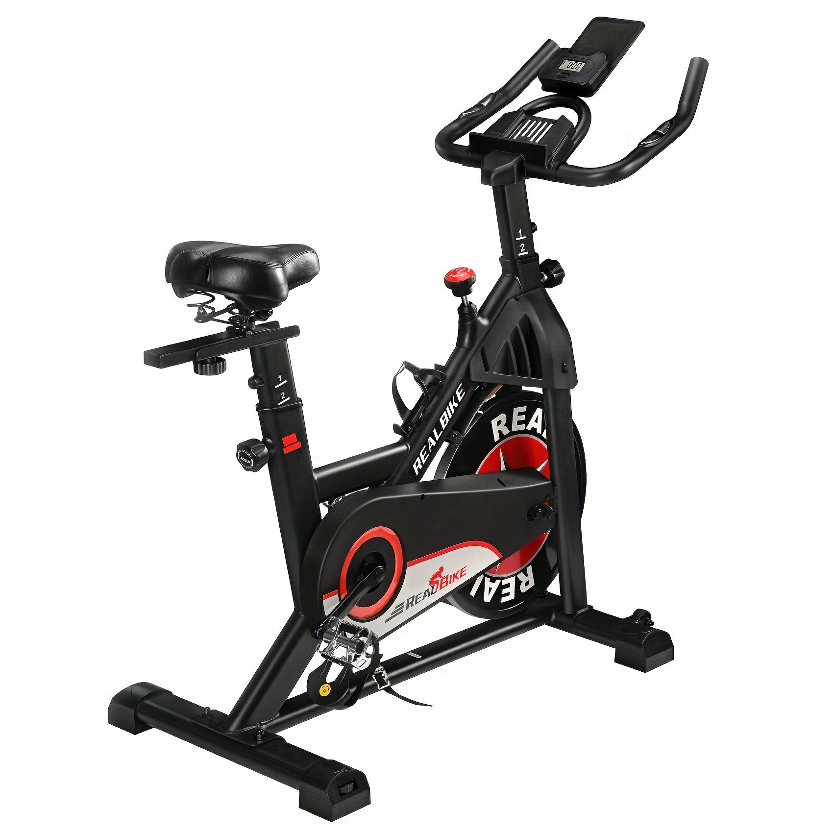 Exercise Bike, Indoor Bike/Brake Pad Stationary Bike, for Family, Indoor Bike with Silent Belt Drive, Heavy Duty Flywheel, Comfortable Saddle And Upgraded LCD Display