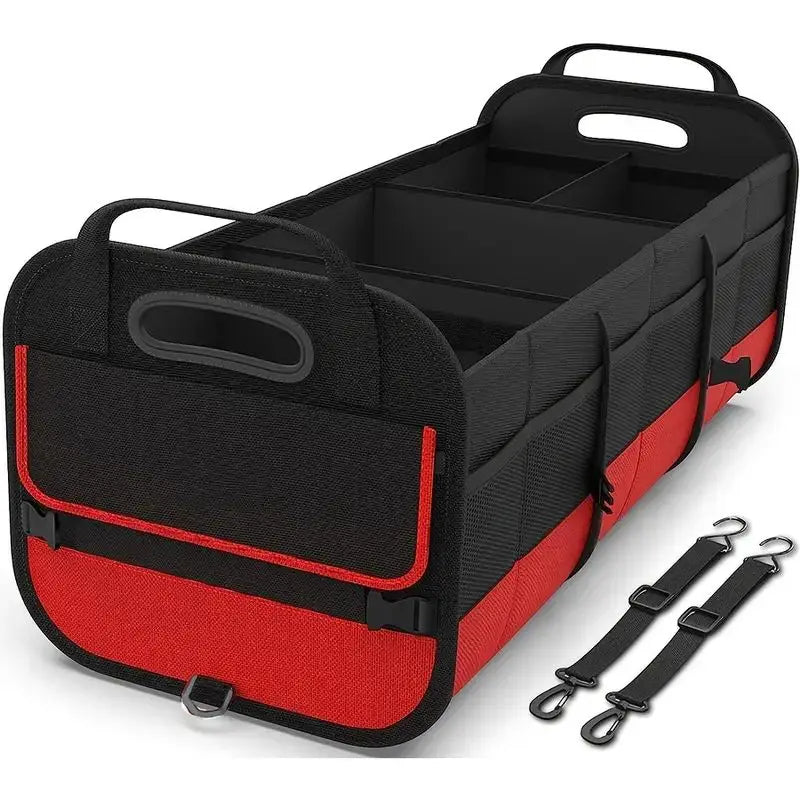 Universal Large Trunk Organizer 95L Collapsible Storage Bag Black-0
