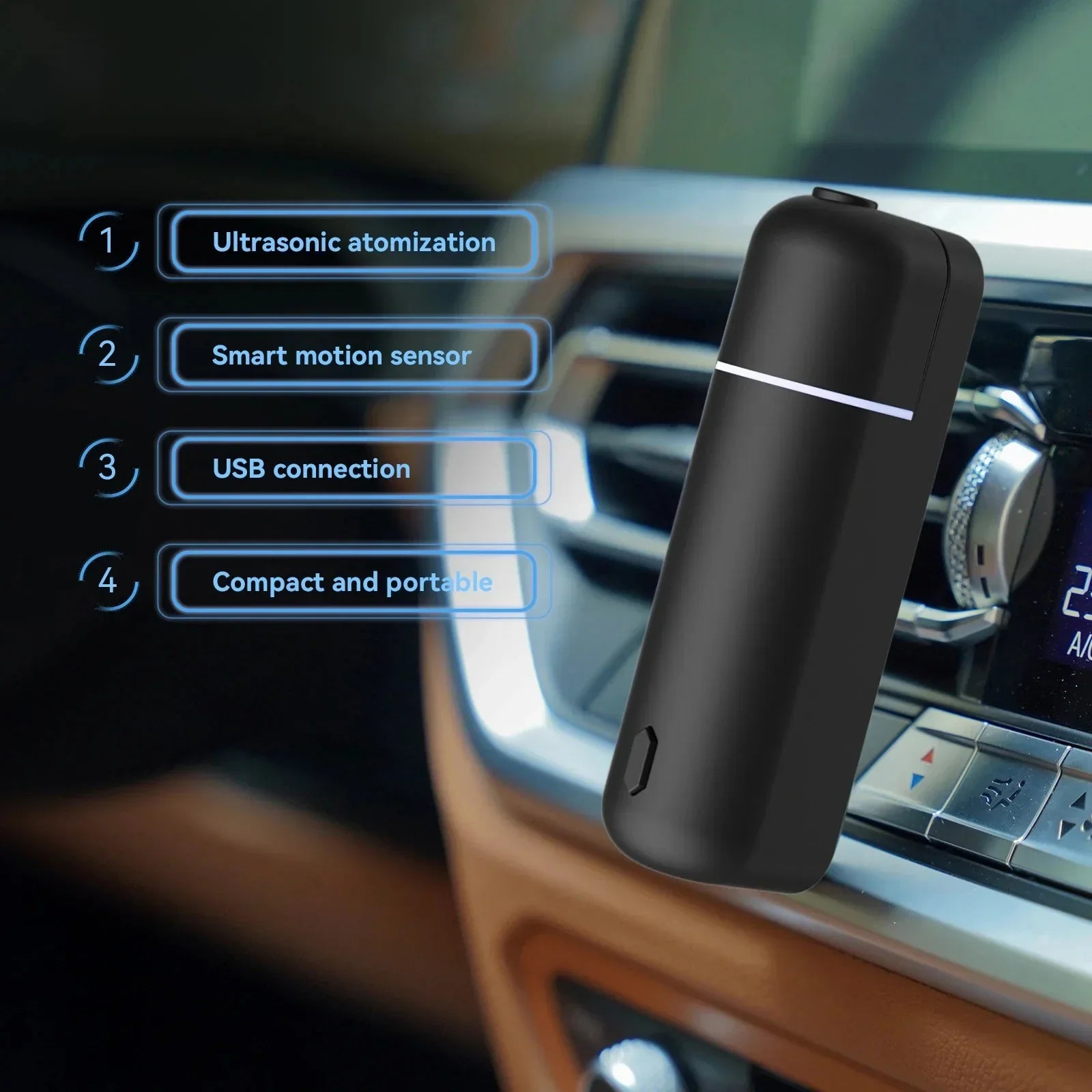 Mini USB Car Aroma Diffuser Scent Air Freshener-4