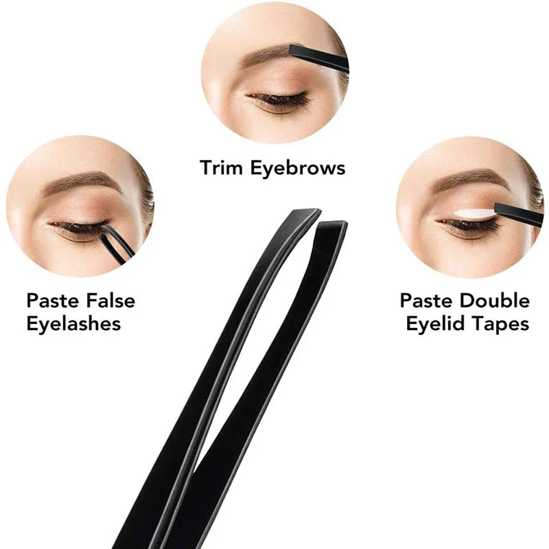 Eyebrow Trimmer Set with Scissors and Tweezers-2
