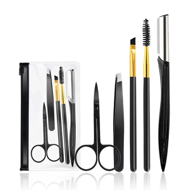Eyebrow Trimmer Set with Scissors and Tweezers-6
