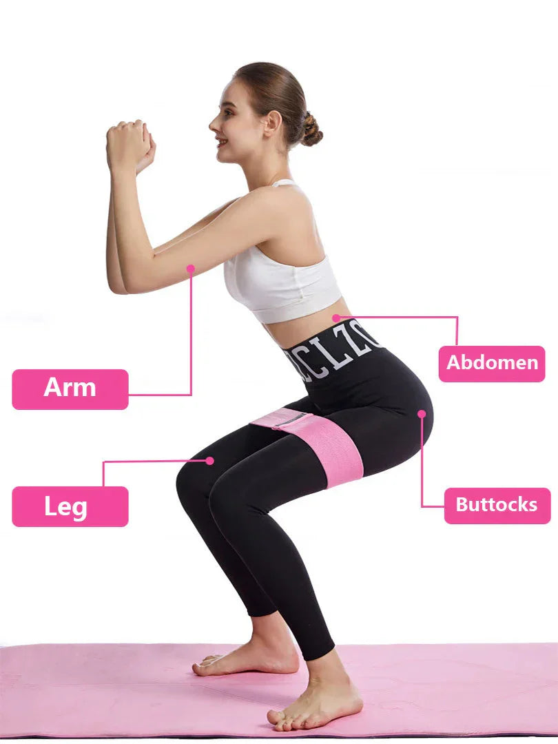 Elastic Fitness Resistance Rubber Band Cloth for Home Exercise-3