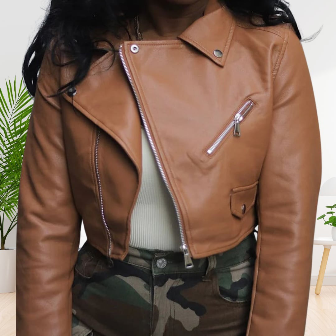 Luxe Moto Crop Jacket