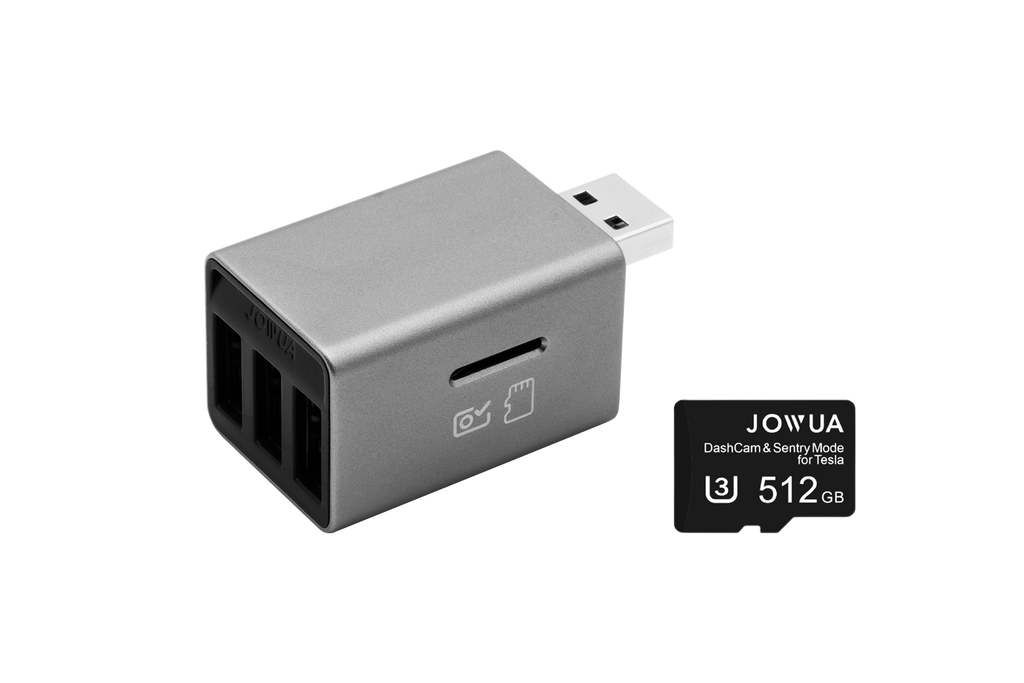 3 Port USB HUB with DashCam Reader-5