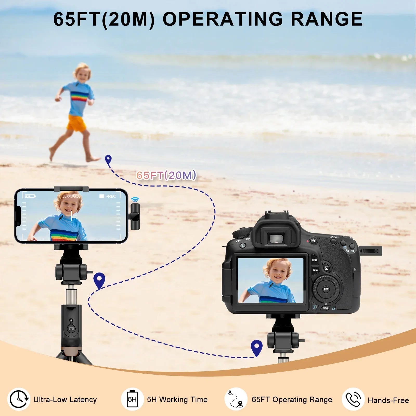 Wireless Lavalier Microphone for iPhone Android Live Recording-2