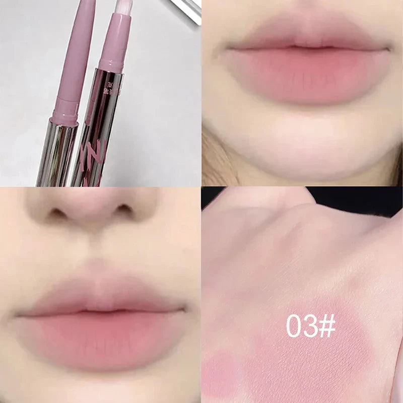 Nude Matte Lip Liner With Lip Brush Korean Natural Pink-6
