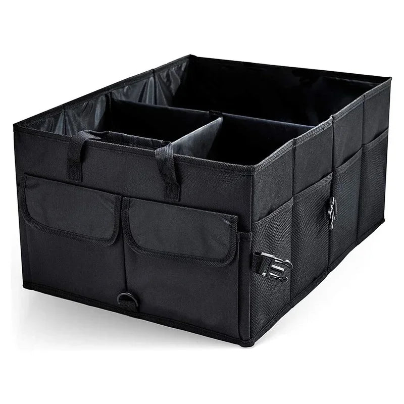 Large Capacity Collapsible Car Trunk Organizer Storage Box Black-0