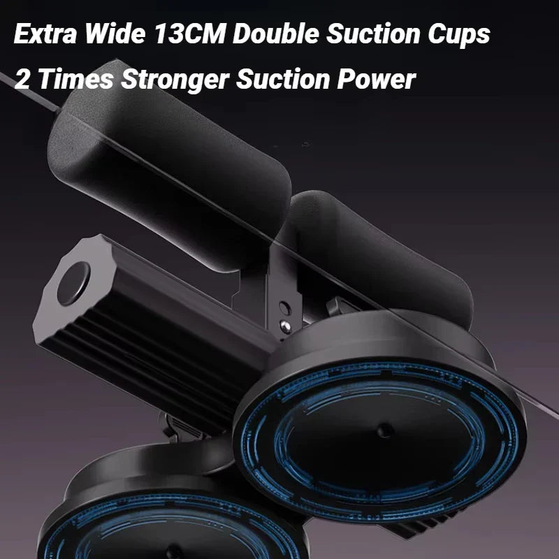 Sit-Up Bar with Suction Cup Black-1