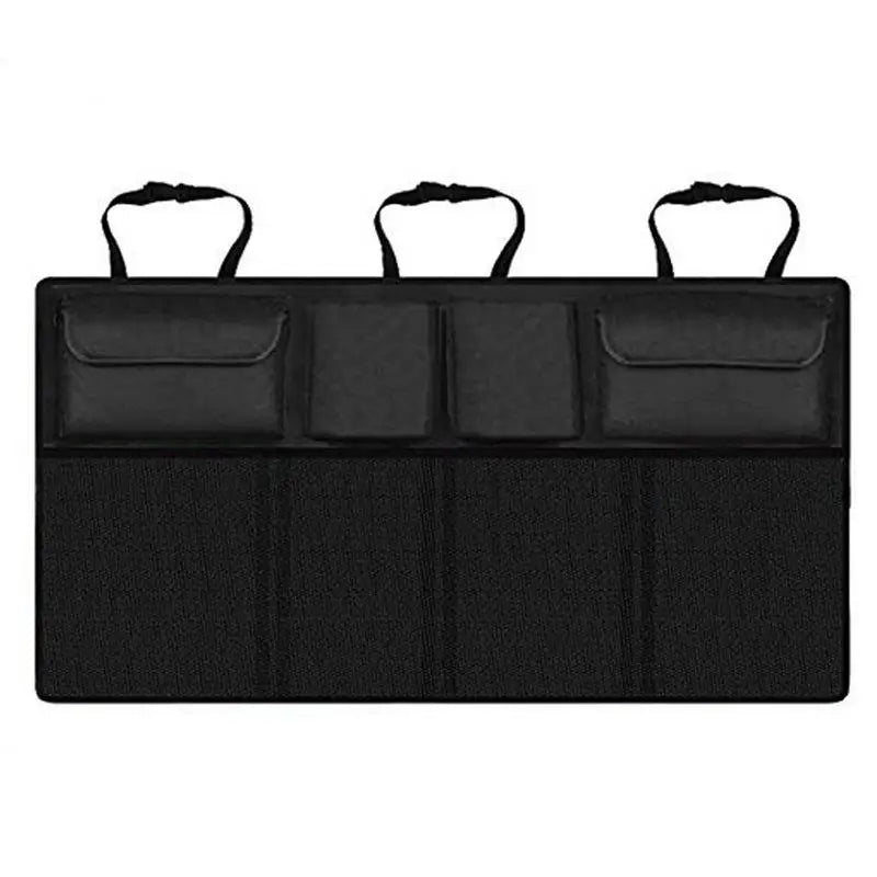 Hanging Car Trunk Organizer Backseat Storage with 8 Large Pockets Black-0