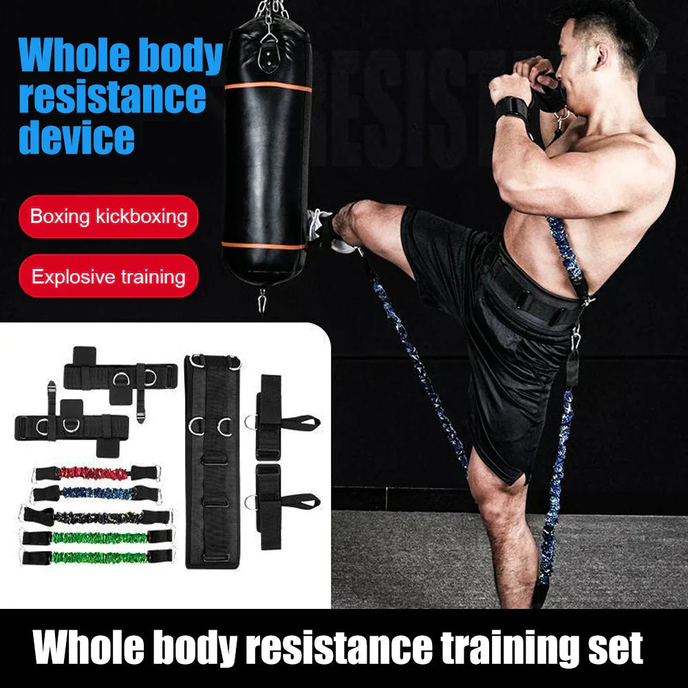 Explosive Power Resistance Band Set for Boxing and Agility Training-2