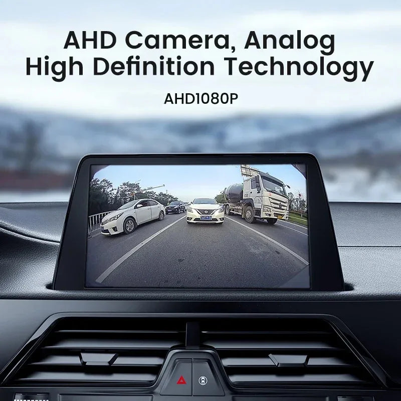 AHD 1920x1080P Car Rear View Camera Backup And Front Camera Black-2