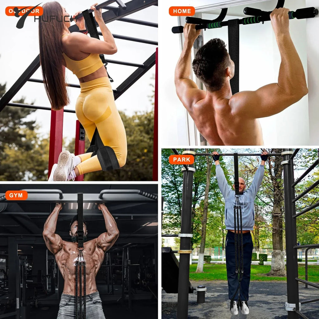 Pull-Up Assistance Bands Set 300LB Resistance Black-3