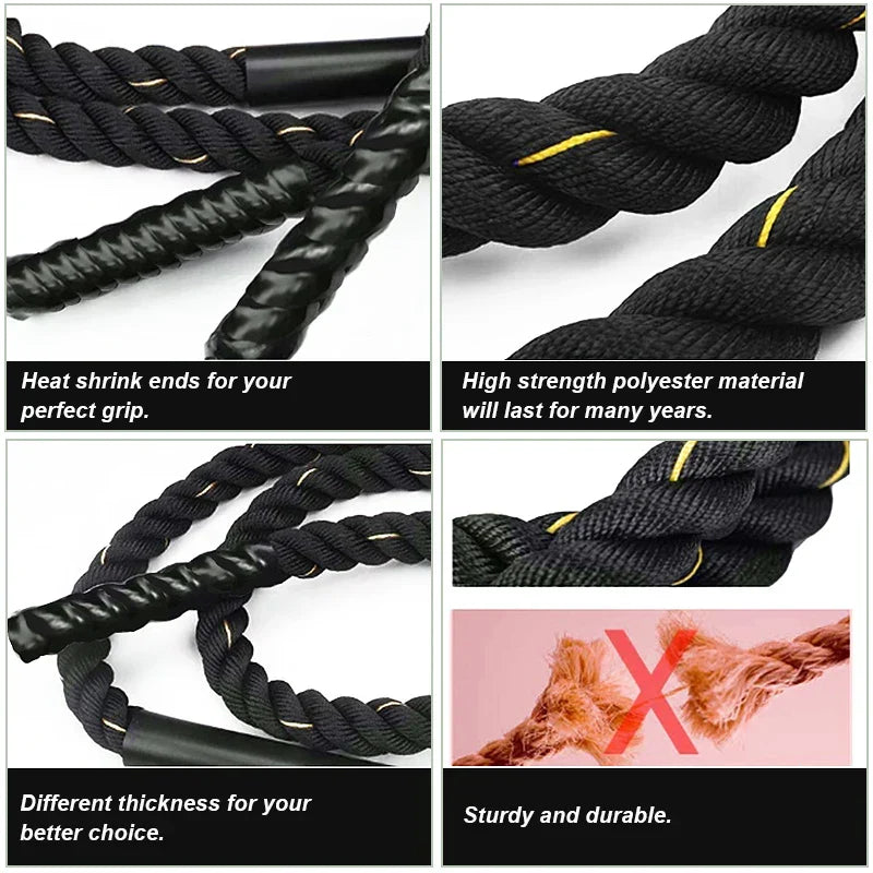 Power Training Battle Rope for Home Gym Workouts-4