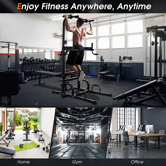 Power Tower Pull Up Bar Stand with Adjustable Heights and Bench-4