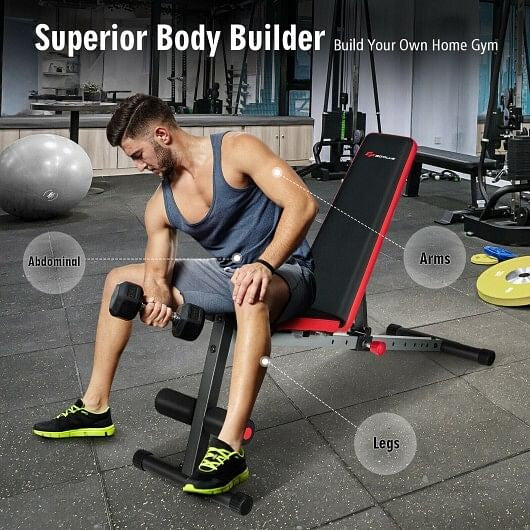 Multi-function Weight Bench with Adjustable Backrest-3