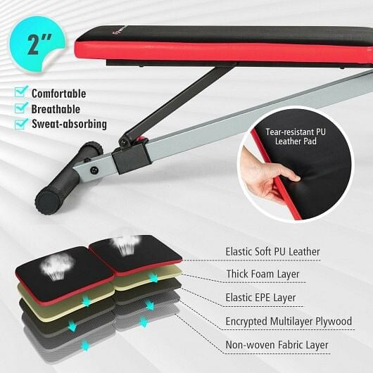 Multi-function Weight Bench with Adjustable Backrest-2