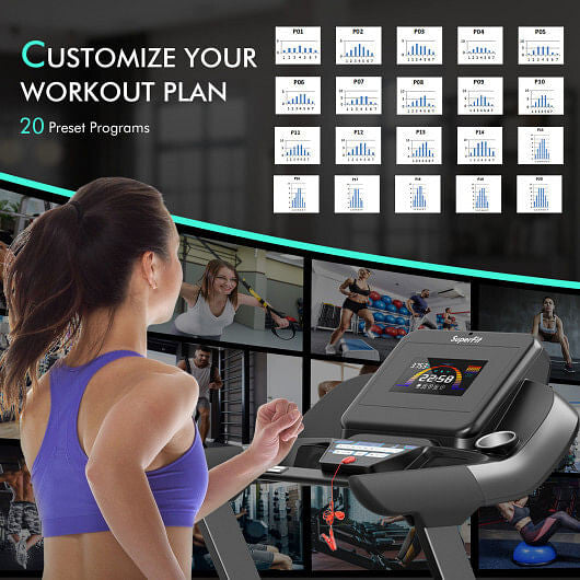 4.75 HP Treadmill with APP and Auto Incline for Home and Apartment-Black-3