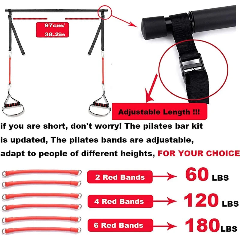 Yoga Resistance Bands Pilates Stick-2