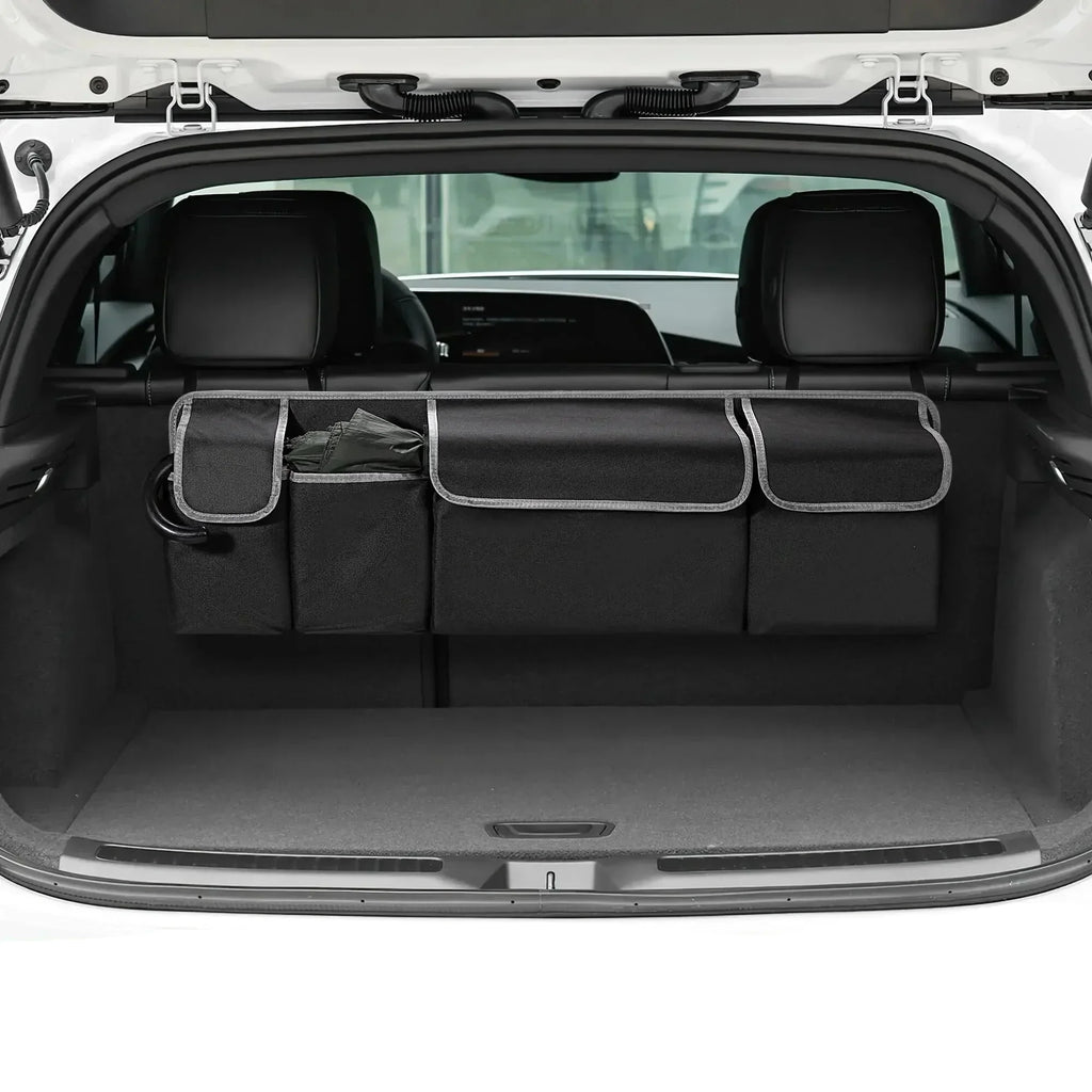Car Trunk And Backseat Organizer Multi Use Oxford Storage Bag Black-2