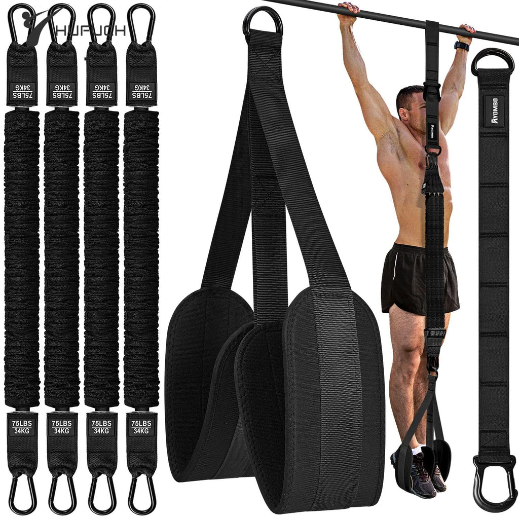 Pull-Up Assistance Bands Set 300LB Resistance Black-1