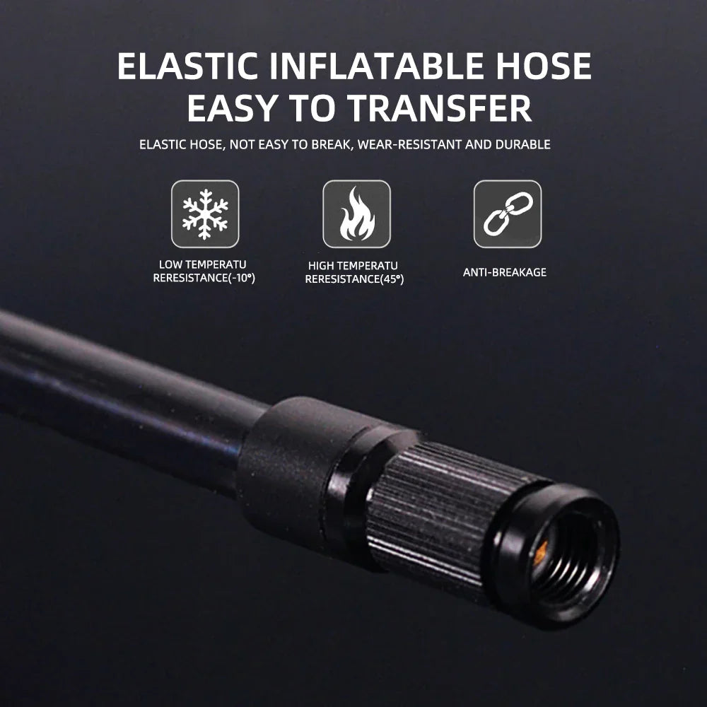 Mini Electric Bike Pump 120 PSI Pocket-Sized Tire Inflator Black-3