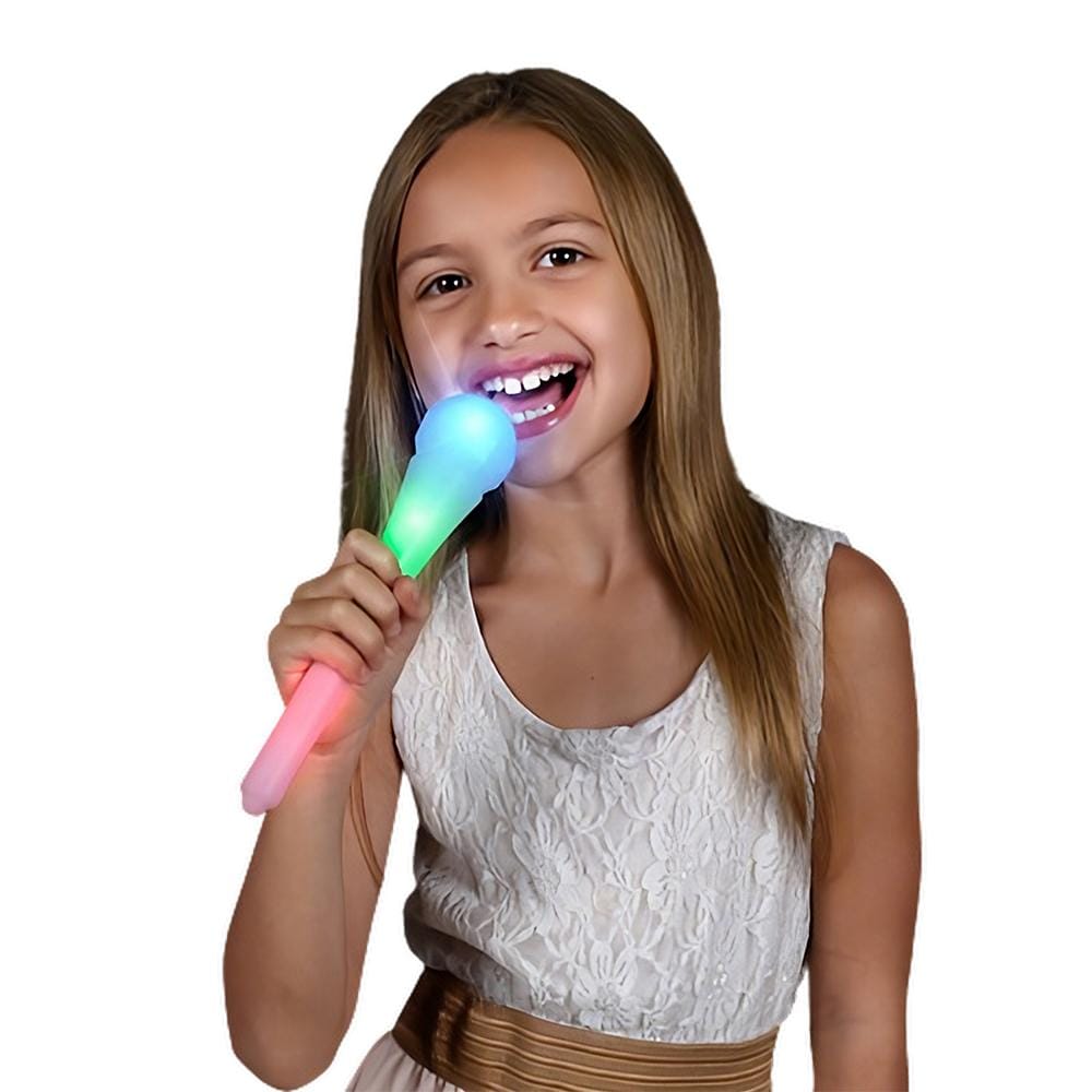 Sound Activated LED Color Changing Rock Star Prism Microphone-0