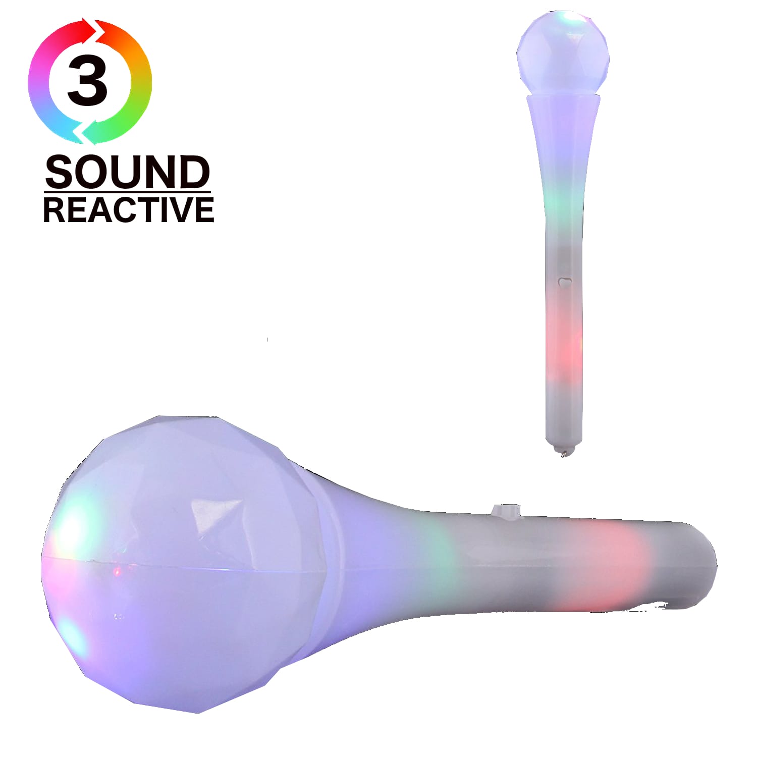 Sound Activated LED Color Changing Rock Star Prism Microphone-2