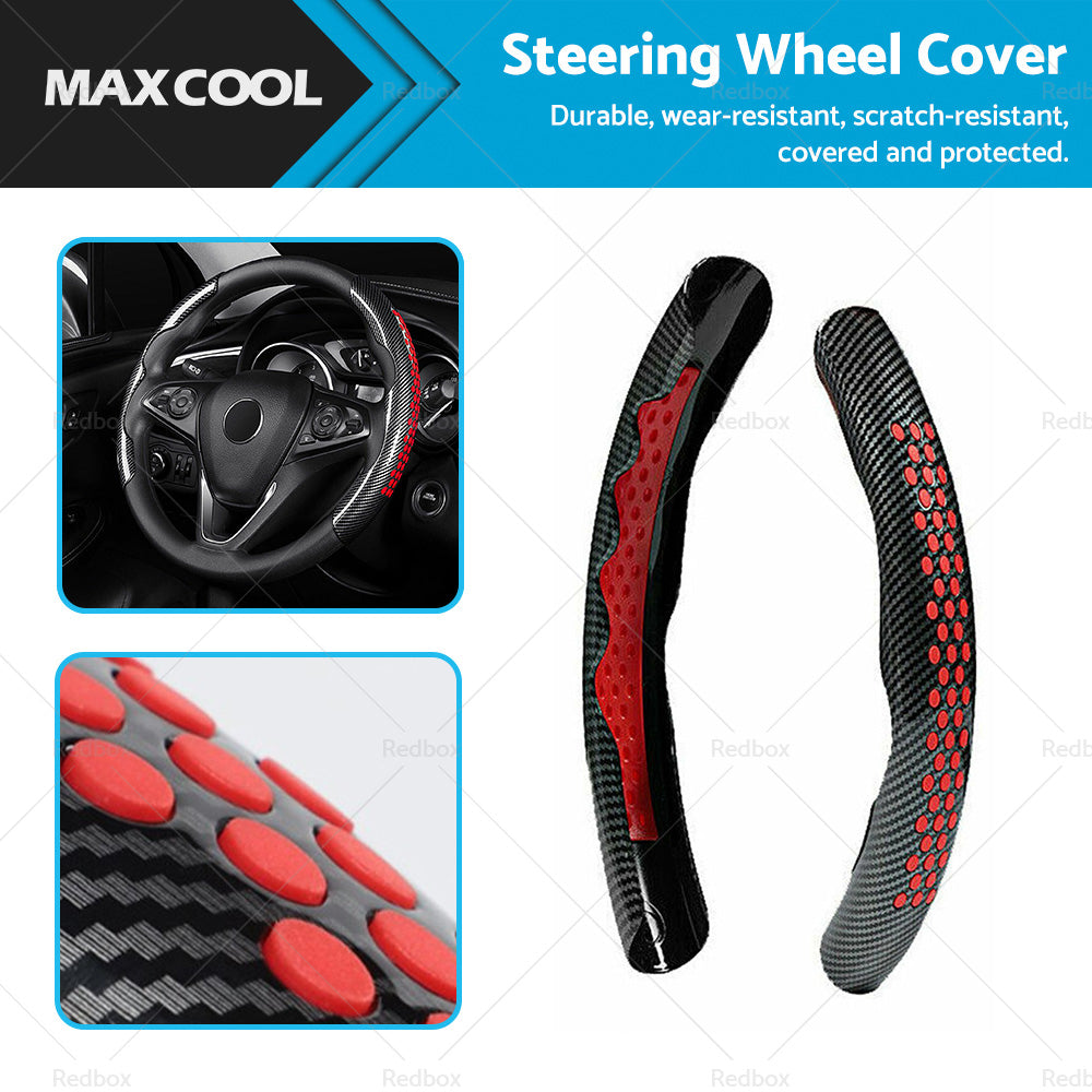 Carbon Fiber Universal Car Steering Wheel Booster Cover Non Slip Car Accessories-0