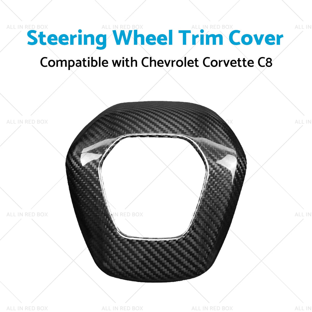 Overlay Real Carbon Fiber Steering Wheel Center Cover Suitable For Corvette C8-1