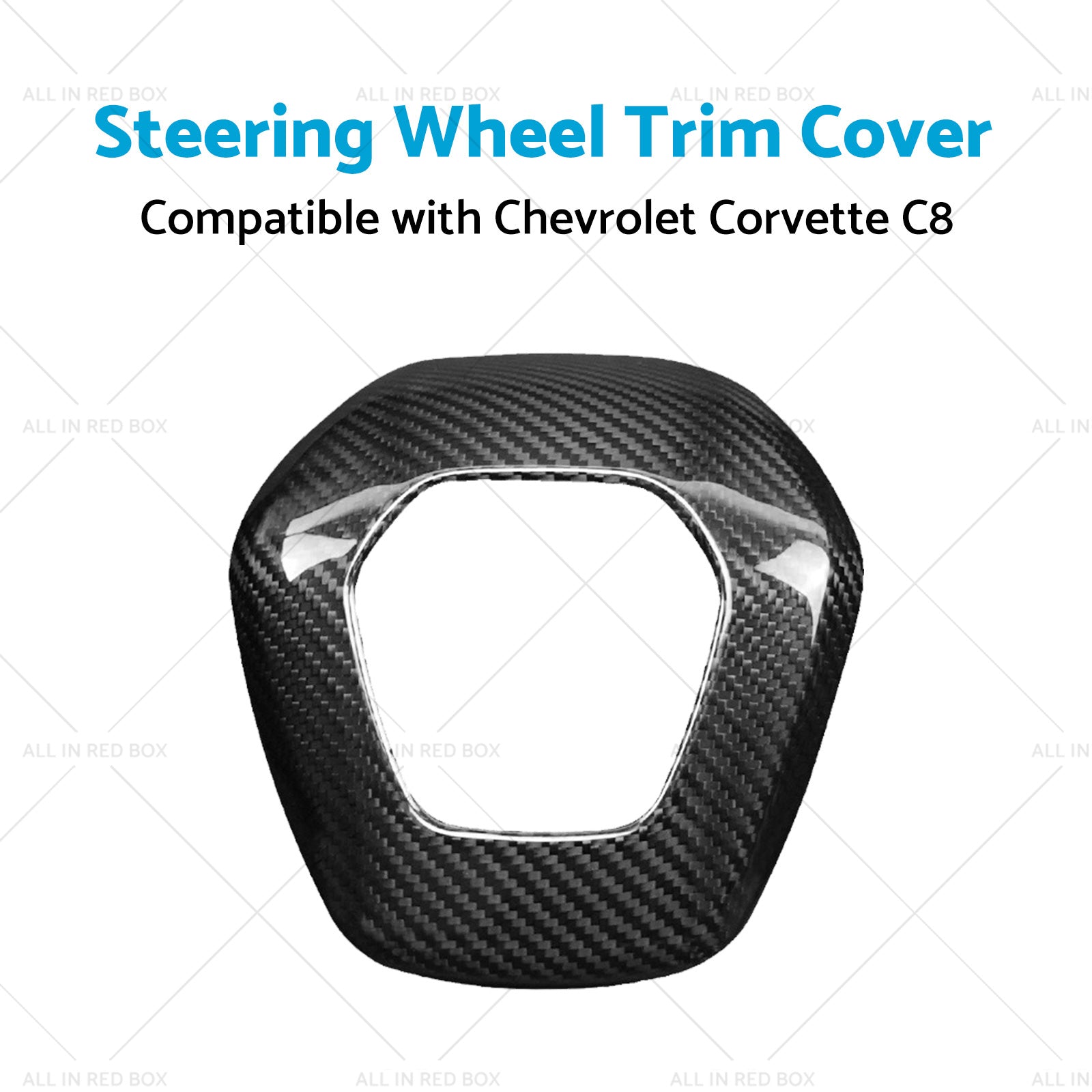 Overlay Real Carbon Fiber Steering Wheel Center Cover Suitable For Corvette C8-1