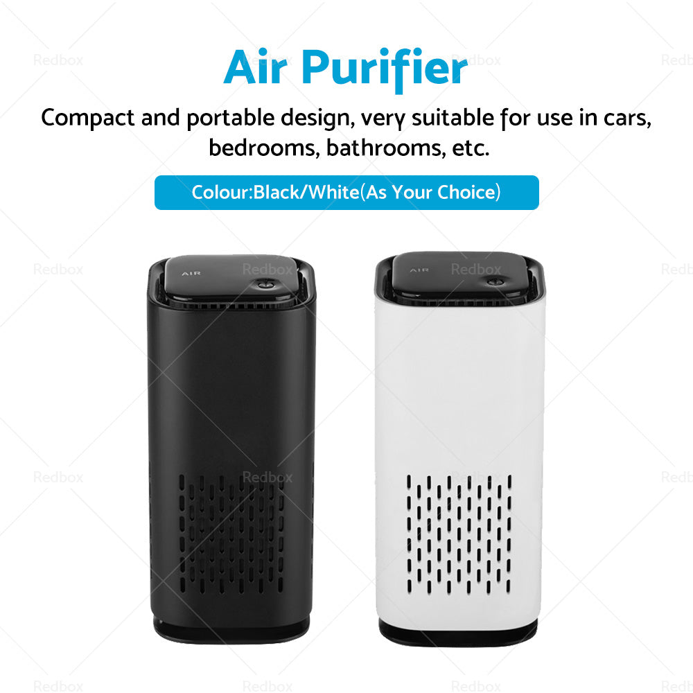 USB Car Air Purifier HEPA Ionizer Portable Mini Car Room Air Cleaner Freshener-1