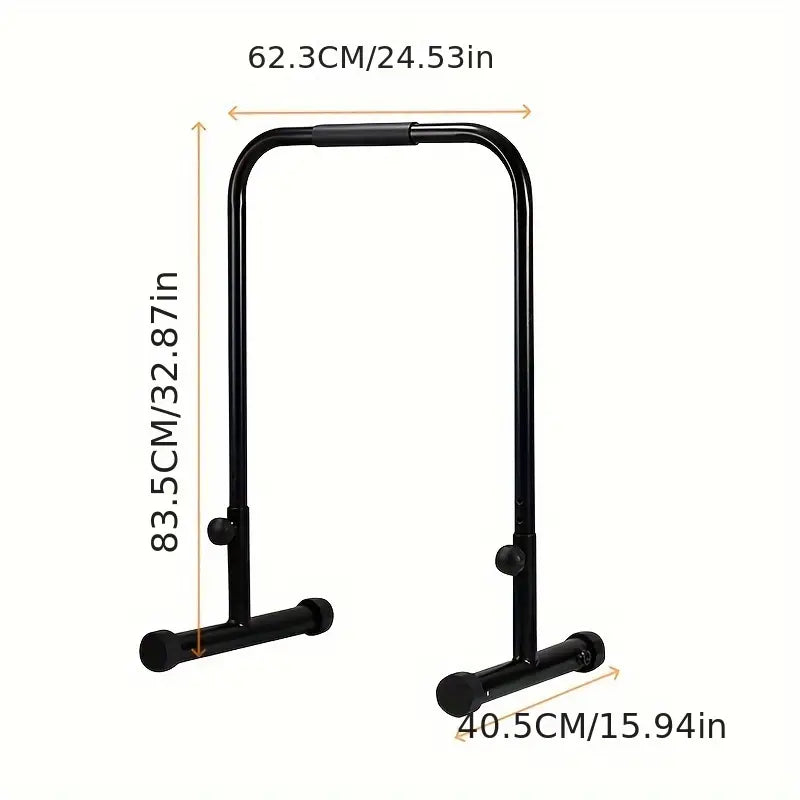 Adjustable Heavy Duty Dip Parallel Bars, Pull-Up Bars - Universal Use (Black)-4