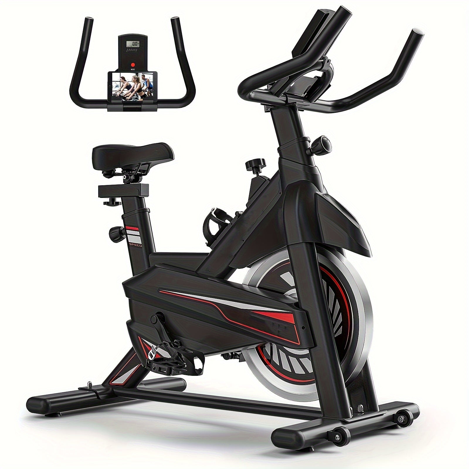 Exercise Bike-Indoor Stationary Bike for Home Gym, Workout Bike With Belt Drive, Cycling Bike With Digital Display & Comfortable Seat Cushion Convenient operation makes workouts easier and more efficient