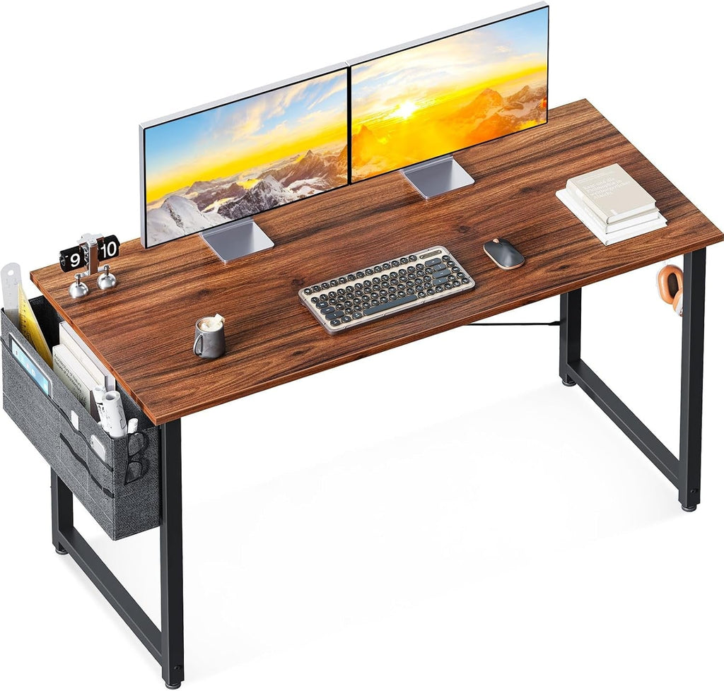 48 Inch Brown Gaming Desk with Storage-1