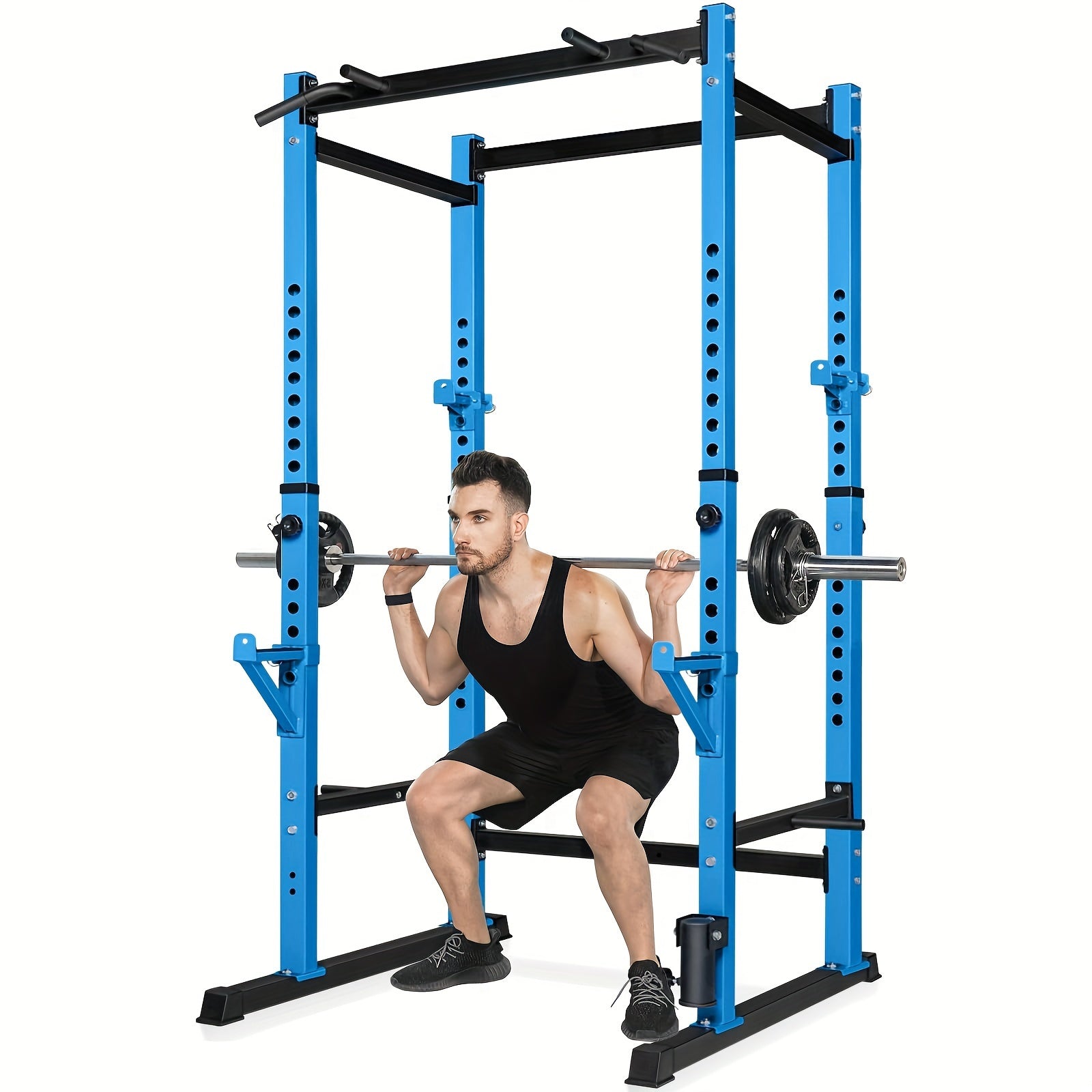 Cube Walk Power Rack, Rack Cage for Weight Training, Adjustable Squat Stand Rack for Home Gym Equipment, Heavy Capacity And Adjustable Squat Stand Rack, Lifting Cage with 660lb Capacity, Strength Training Squat Stand Barbell
