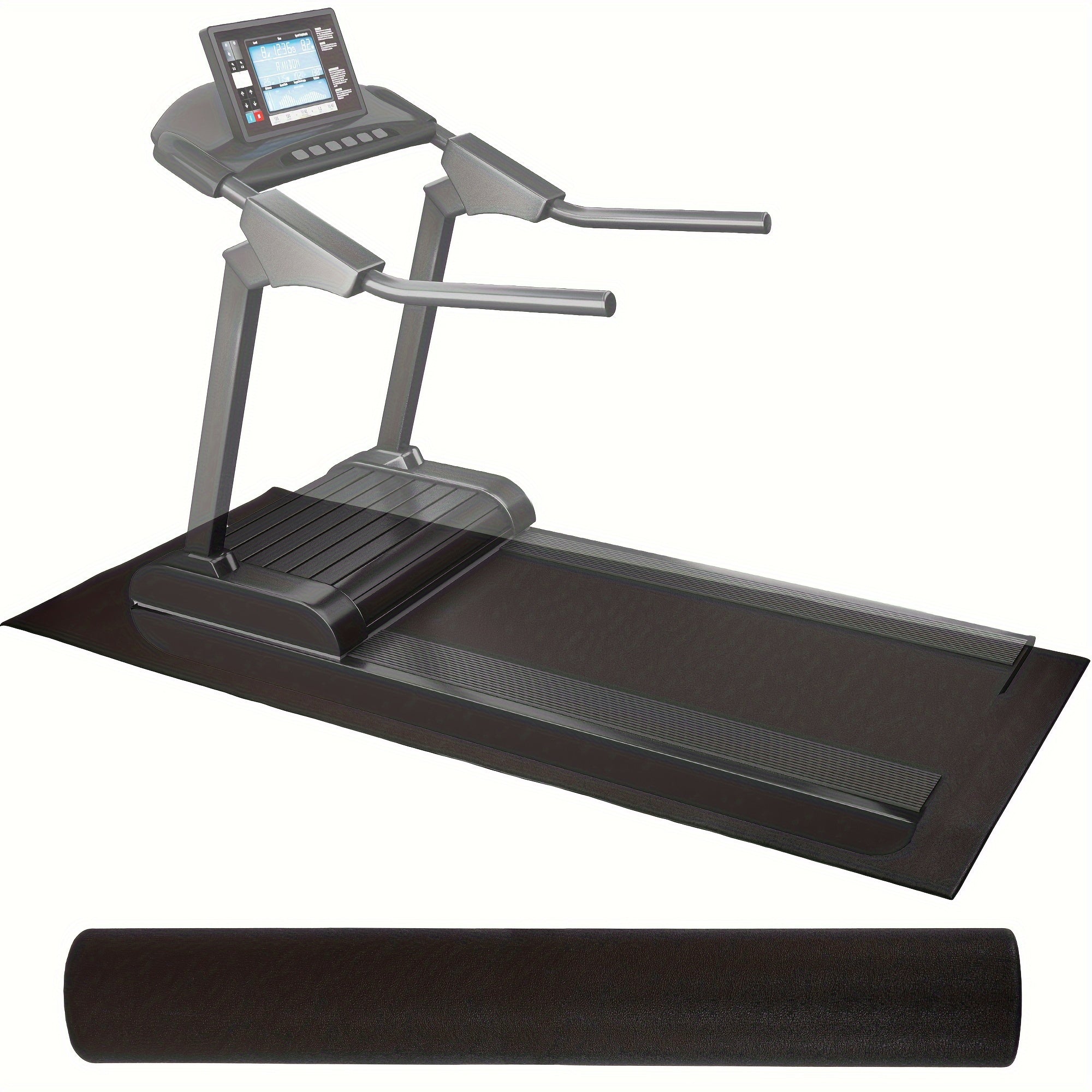 High Density Home Gym Treadmill Exercise Bike Equipment Mat, 1/4" Thick, Multiple Sizes