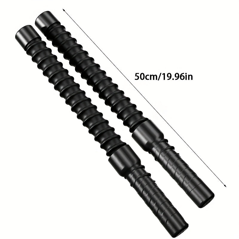 [Heavy Duty Battle Ropes] 2pcs Heavy Duty Ropeless Battle Ropes - Weighted, Long, Black Iron, Below 78, 74inch, Portable & Convenient for Home Gym Workouts, Aerobic Exercise, and Fitness Training, Home Gym Equipment | Sleek B