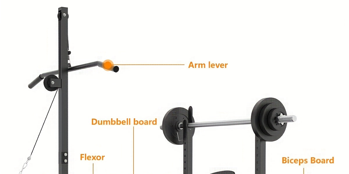 1pc Rigel 600lbs Capacity Adjustable Weight Bench 6-in-1 Fitness Stool with Leg Extension & Curl, Pec Deck, Incline/Decline Bench for Full Body Workout, Strength Training, Home Gym - Black