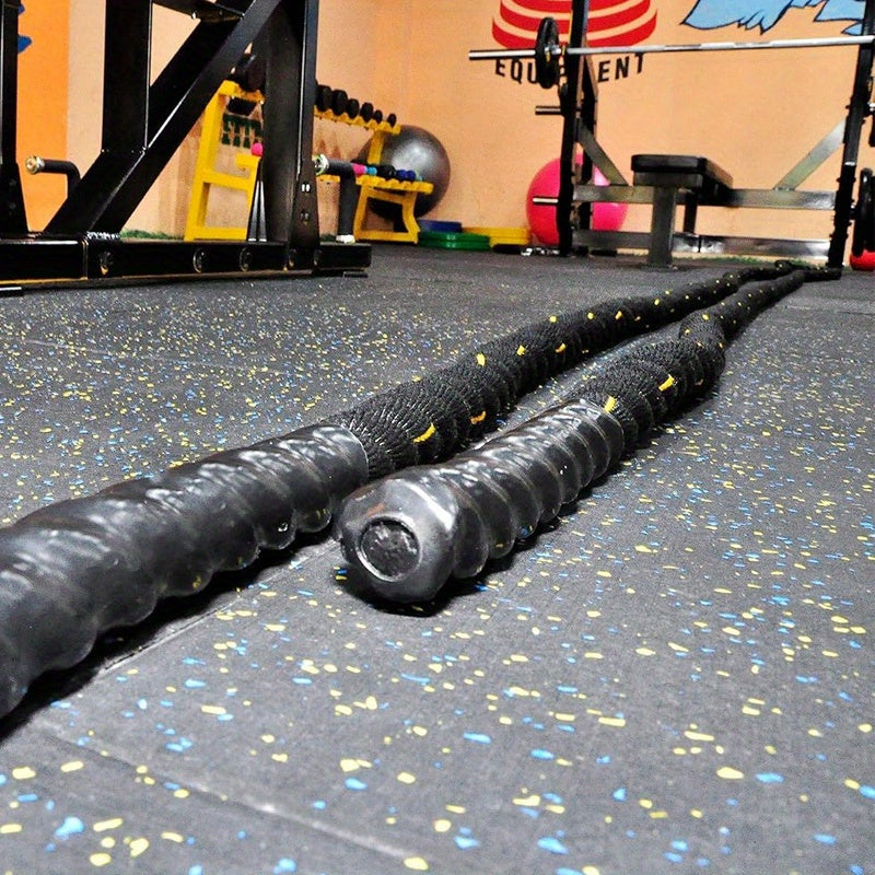Fitness Battle Ropes, 1 Foot/ 1.5 Inches/ 2 Inches In Diameter, Made Of Polyester, Available In 30 Feet, 40 Feet, And 50 Feet Lengths, Suitable For Home Gyms And Intense Workouts.