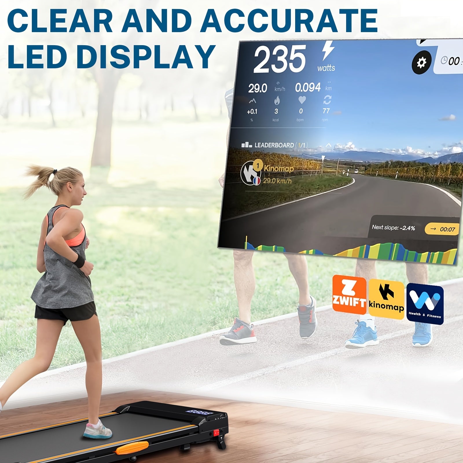 AIRHOT Compact Walking Pad Treadmill with Incline 2.5HP Motor
