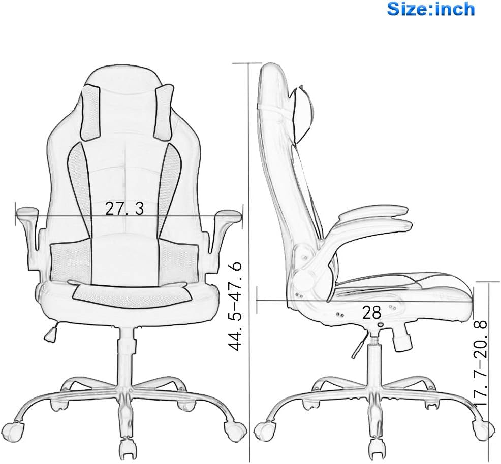 PC Gaming Chair Ergonomic Office Chair Cheap Desk Chair PU Leather Racing Chair Executive Swivel Rolling Computer Chair with Lumbar Support Flip up Arms Headrest for Adults,Camo-2