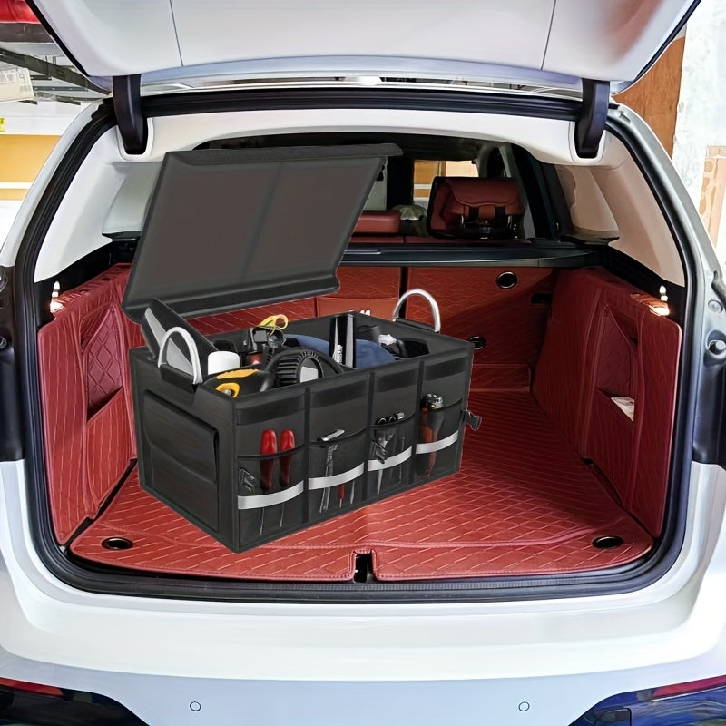 Outdoor Folding Car Trunk Organizer with Compartments-2