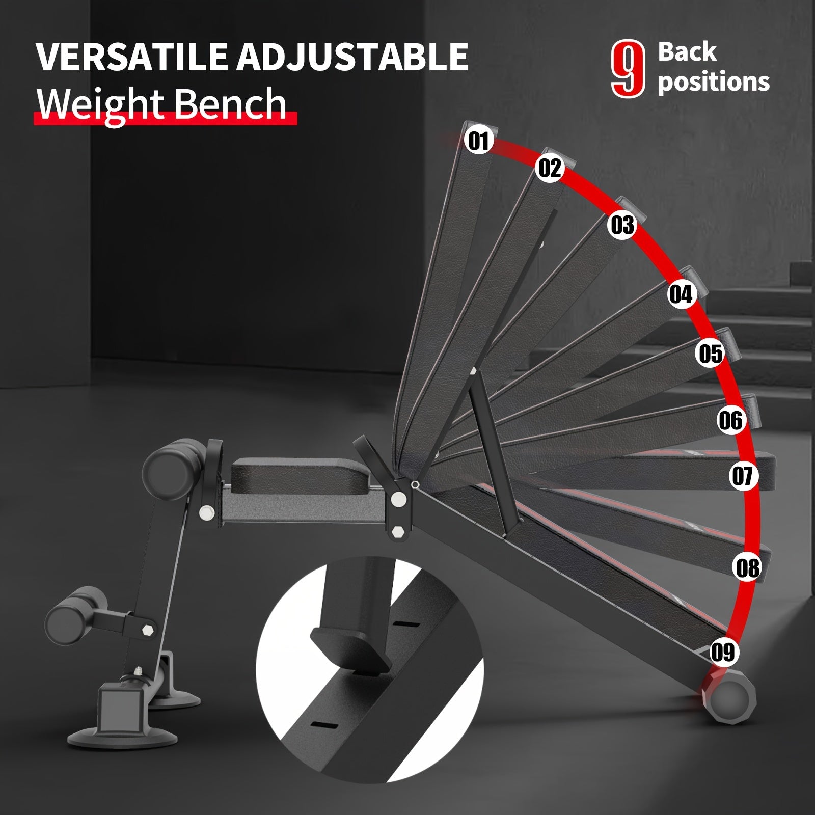 [Adjustable Weight Fitness Dumbbell Stool] Quick folding multifunctional fitness dumbbell stool withadjustable weight bench