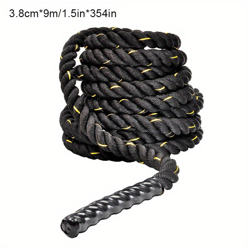Fitness Battle Ropes, 1 Foot/ 1.5 Inches/ 2 Inches In Diameter, Made Of Polyester, Available In 30 Feet, 40 Feet, And 50 Feet Lengths, Suitable For Home Gyms And Intense Workouts.